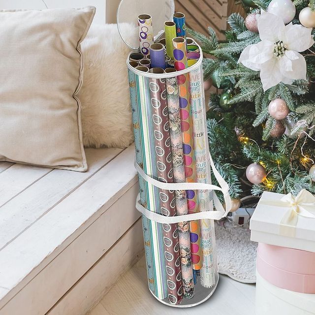 100cm Transparent Underbed Easy Carry Handles Christmas Wrapping Paper  Storage Bag PVC Bag Birthday Gift Wrap